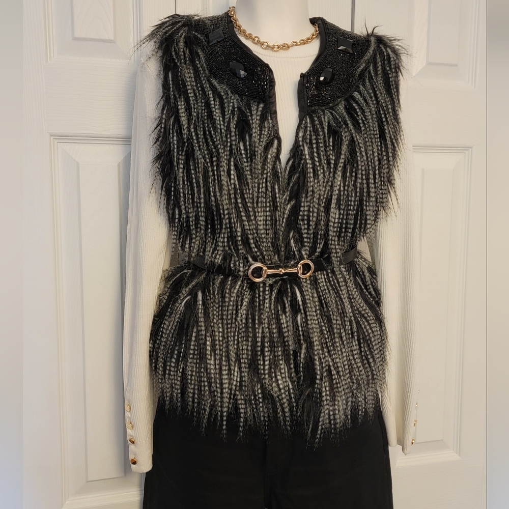 Luxury faux fur vest
